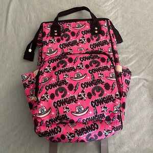 BRAND NEW Cowgirl Diaper Bag Backpack